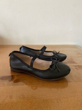 Target Cat & Jack Girls Black Mary Jane Flats with Bow - Classic Kids Shoes